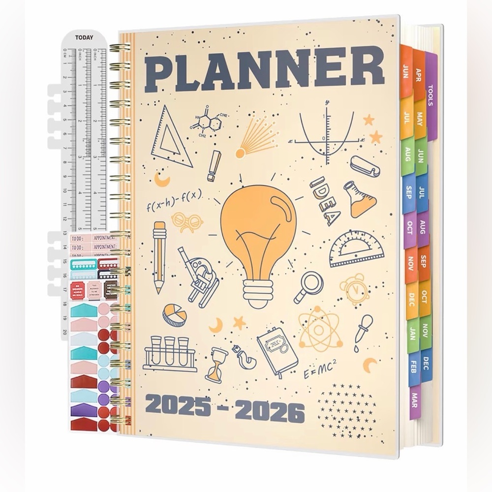 New 2025-2026 Spiral Planner with Tabs